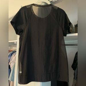 Lululemon black mesh top